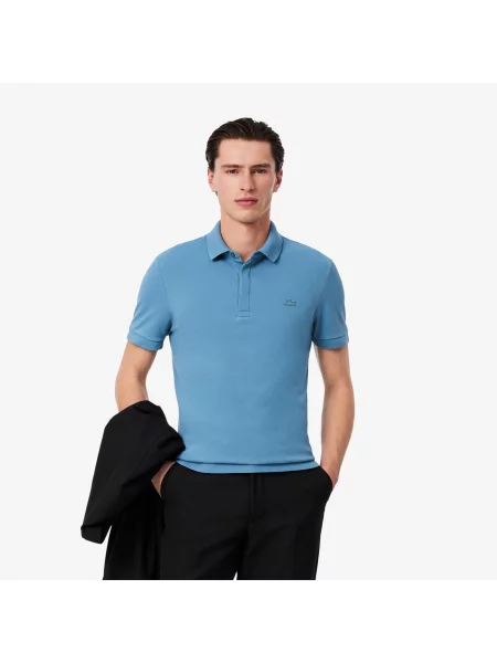 Поло Lacoste голубое