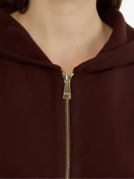Pulover Max Mara cu glugă roșu
