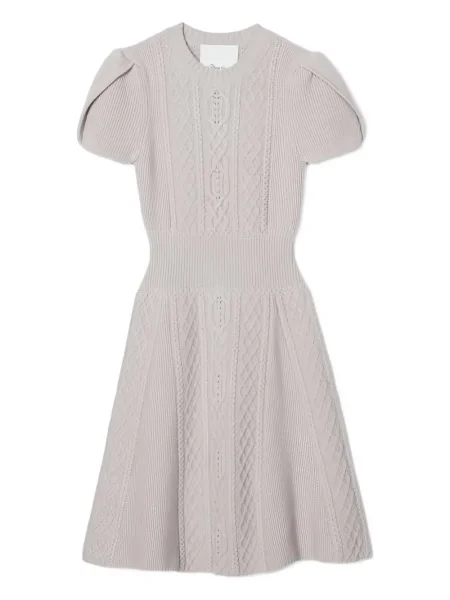 Rochie mini 3.1 Phillip Lim tricotate scurtă de costum gri