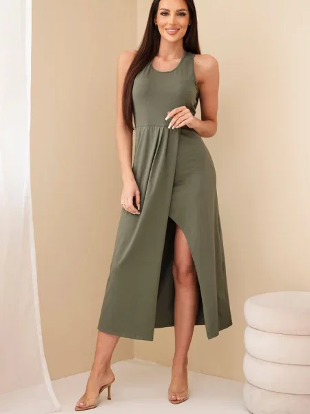 Rochie midi Kesi Włoski fără mâneci