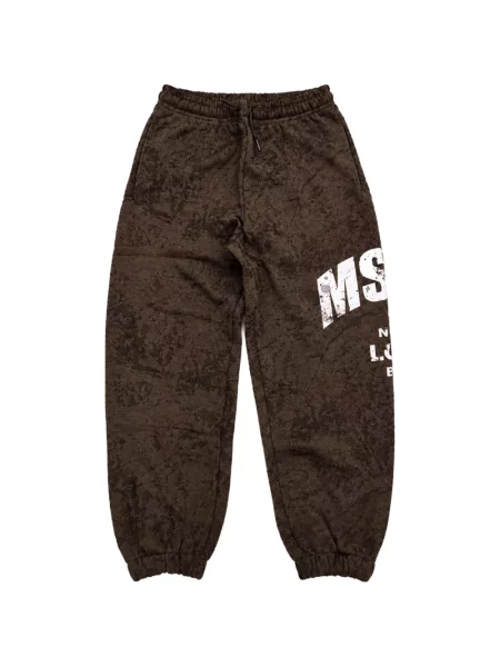 Spodnie dziecięce Msgm brązowe