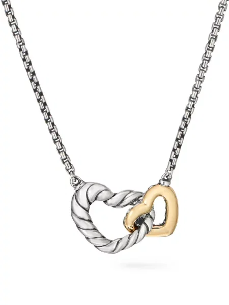 Colier David Yurman cu motiv cu inimi galben