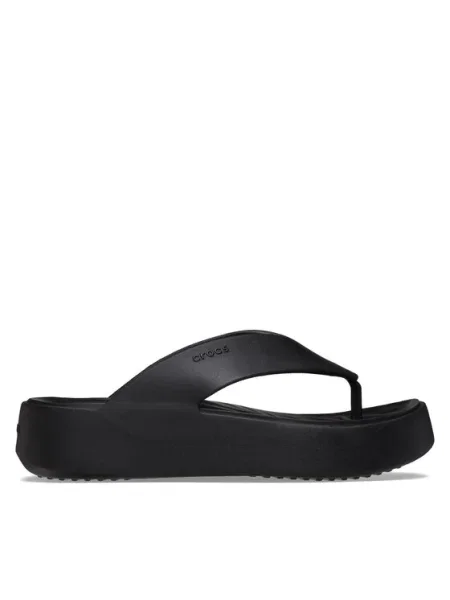 Papuci Crocs cu platformă negru