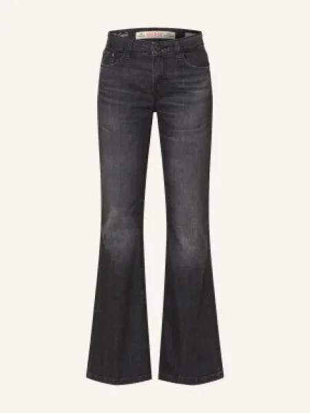Guess Flared Džíny Beverly rlfk re-life black černé