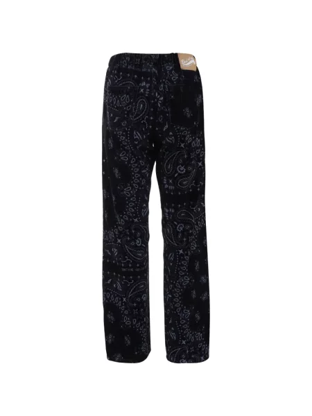 Παντελόνι Don't @ Me κοτλέ paisley μαύρο