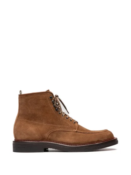 Botine Officine Creative cu șireturi din dantelă maro