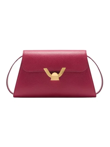 Mała torebka skórzana Coccinelle skórzana czerwona