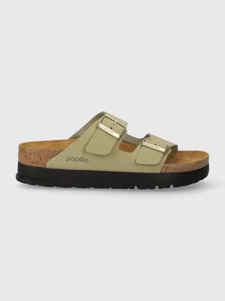 Natikači iz nubuka Birkenstock Arizona Platform Flex Birkenstock x Papillio zelena