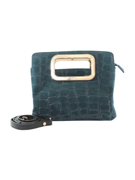 Torebka My Best Bags zamszowa zielona