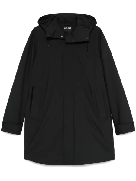Palton Zegna cu glugă negru