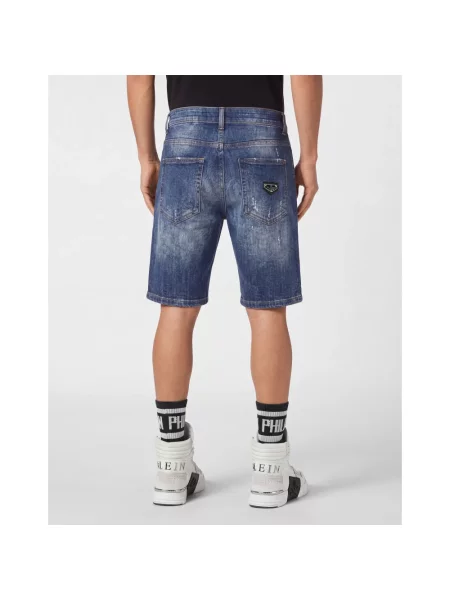 Szorty jeansowe Philipp Plein niebieskie