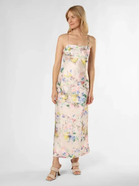 EDITED Sukienka Kobiety Sztuczne włókno biały|wielokolorowy wzorzysty 34 biała