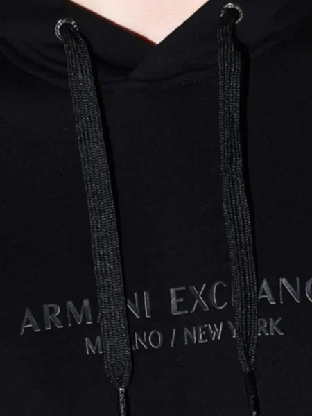 Hanorac cu glugă Armani Exchange negru