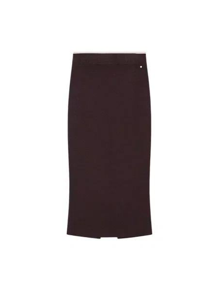 Spódnica midi Armani Exchange z kaszmiru brązowa