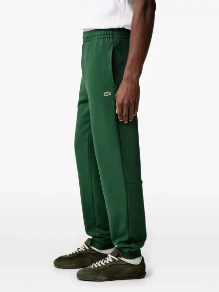 Pantaloni Lacoste alergare cu autograf verde