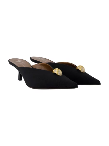Klapki Giuseppe Zanotti skórzane czarne