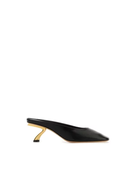 Klapki mules Ferragamo skórzane czarne
