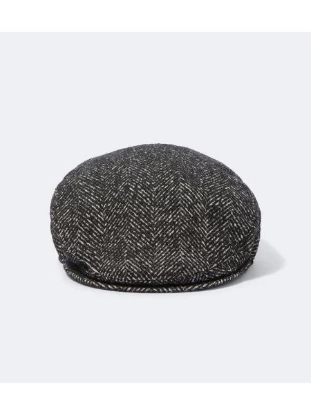 Șapcă Dolce&gabbana de lână cu model herringbone negru