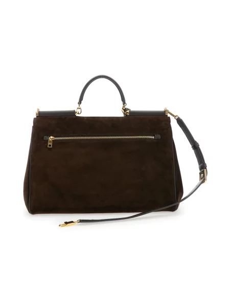 Torebka Dolce And Gabbana skórzana brązowa