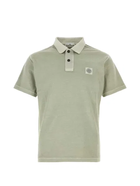 Tricou polo Stone Island cu strasuri verde