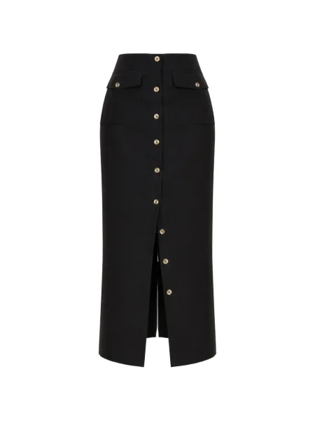 Fustă midi Reformation până la genunchi negru