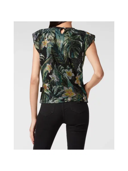 Bluzka Philipp Plein z dekoltem halter zielona