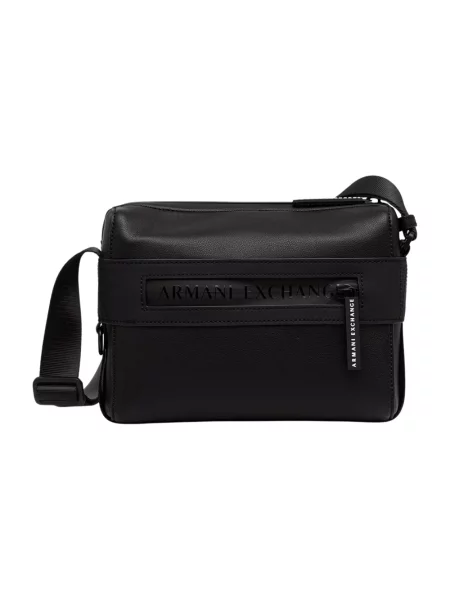 Armani Exchange saszetka z imitacji skóry czarna
