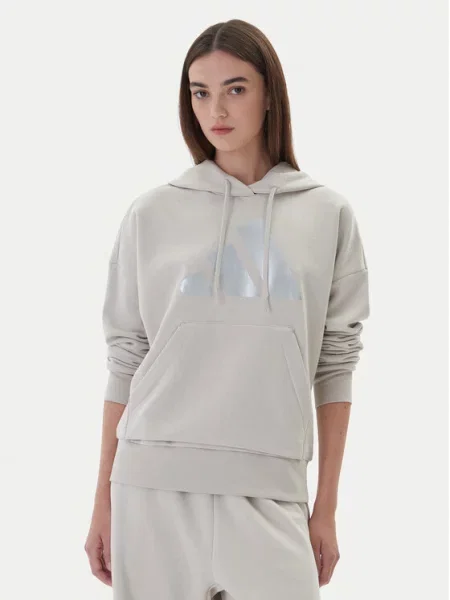 Adidas Світшот Holiday Metallic Graphic бежевий