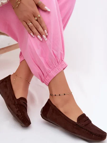 Mocasini Boto din piele maro
