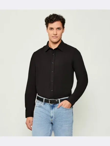 GUESS Cămașă GRIFFIN negru