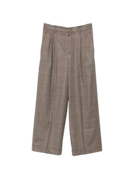 Pantaloni Rossi în carouri maro