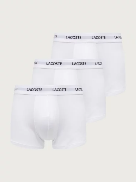 Lacoste bokserki dopasowane z białe