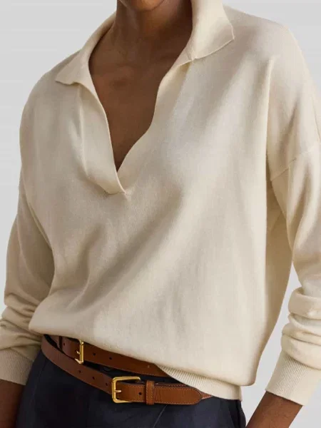 LAUREN RALPH LAUREN Sweter Kremowy beżowy