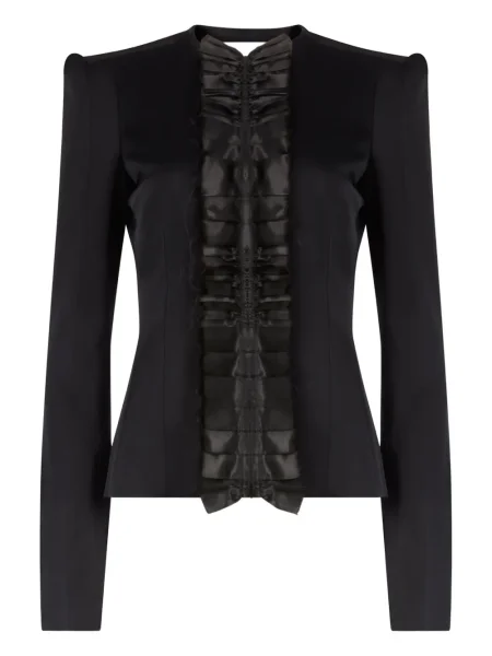 Geacă Nina Ricci plisată din crep negru