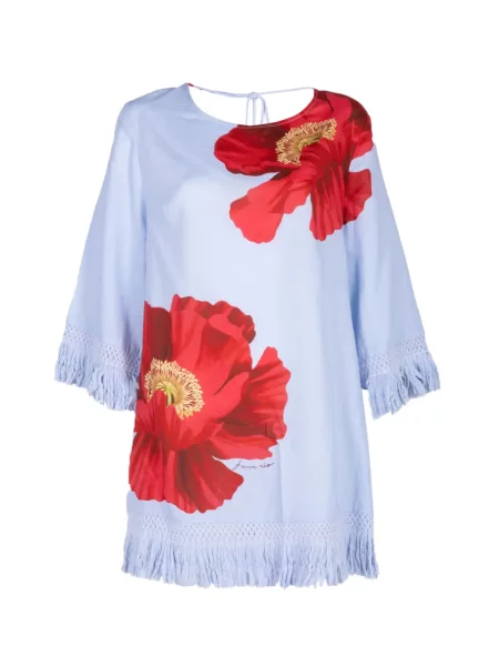 Rochie Farm Rio cu franjuri albastru
