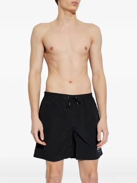 Slip de baie Allsaints cu imagine negru