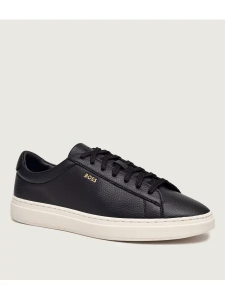 BOSS BLACK Teniși din piele Kieran_Tenn_algr negru