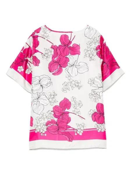 Tricou P.a.r.o.s.h. cu model floral cu imagine gri