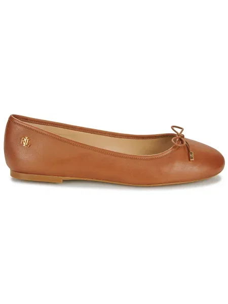 Lauren Ralph Lauren bőr balerina cipő Jayna barna