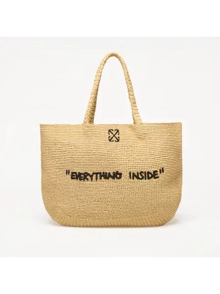 Geantă Off-White Jitney Tote Quote Sand Universal alb