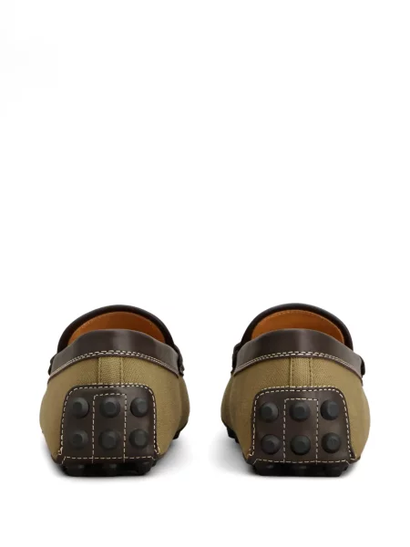 Pantofi loafer Tod's din canvas verde