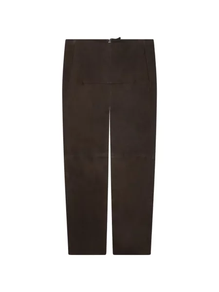 Kožna suknja Rick Owens smeđa