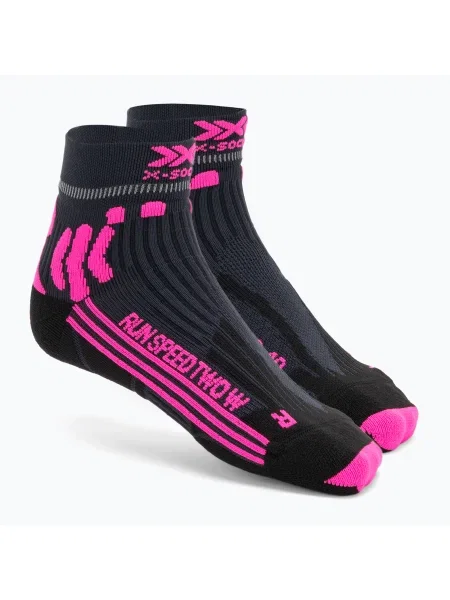 Olcsóbban. Női futó zokni X-Socks Run Speed Two dolomit szürke/neon flamingó. Méret: EU fekete