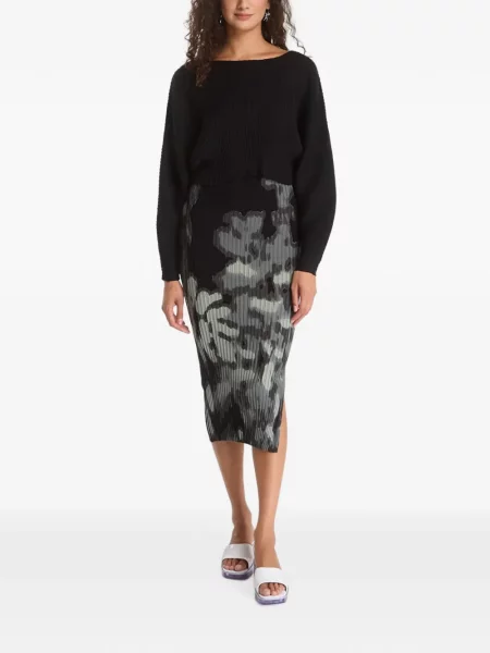 Rochie midi Desigual cu model floral cu imagine negru