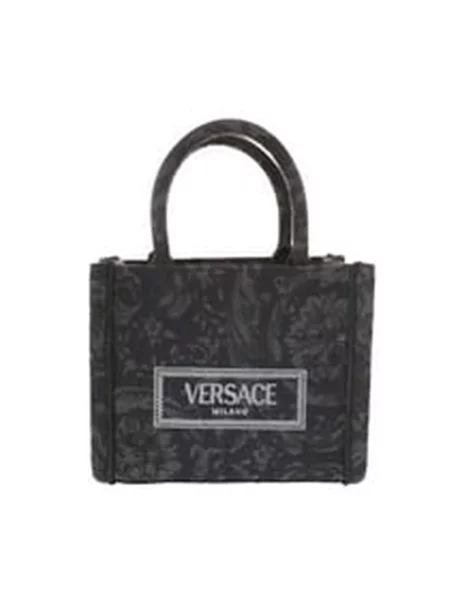 Shopperka Versace żakardowa czarna