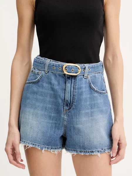 Twinset pantaloni scurți jeans albastru