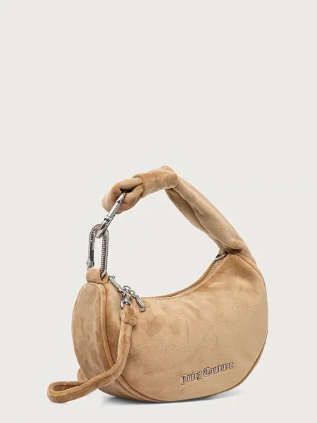 Juicy Couture mala torba hobo za žene od velura Blossom bež