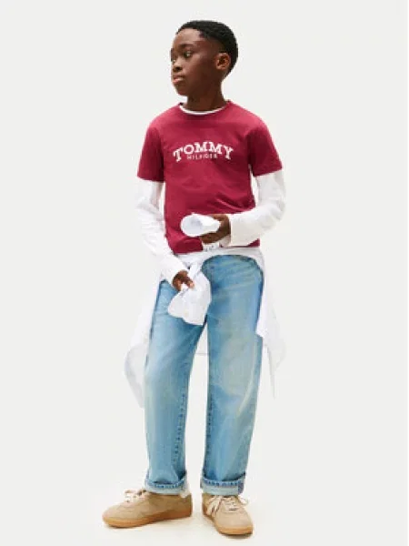 Dětské tričko Tommy Hilfiger červené