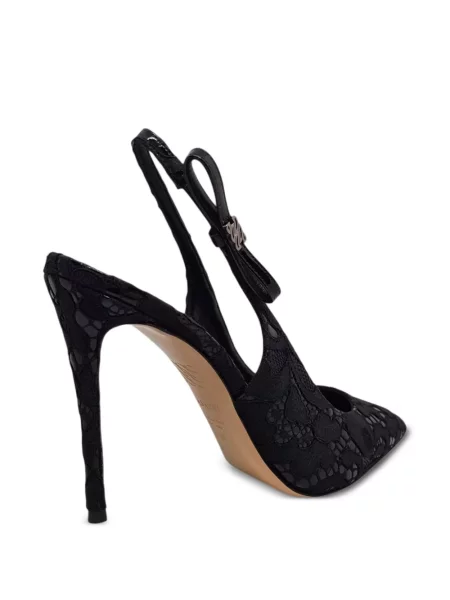Pantofi cu toc Casadei din dantelă slingback negru