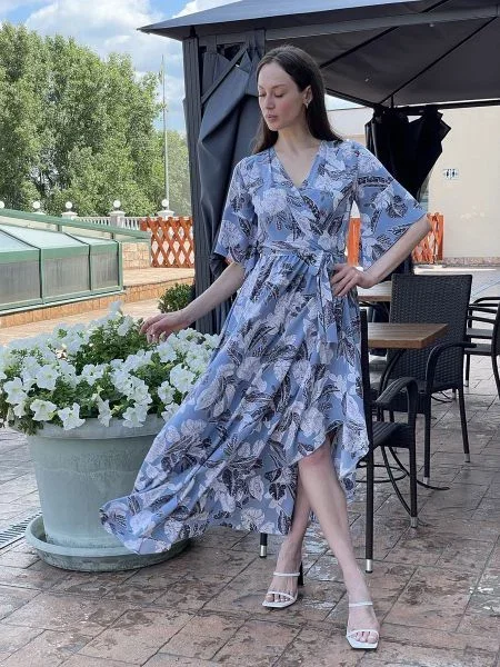 CAT ORANGE Сукня максі Сіро-синій синя